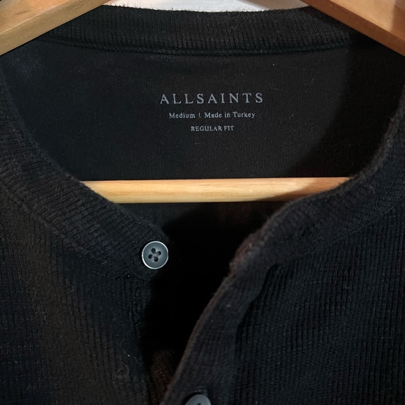 All saints waffle knit Henley - Picture 2 of 2